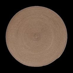 Ygo Placemat BRAID Rond Taupe| Tafellinnen & -Textiel