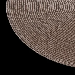 Ygo Placemat BRAID Rond Taupe| Tafellinnen & -Textiel