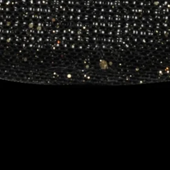 Ygo Placemat ELHAR Rond Glitter Zwart| Tafellinnen & -Textiel