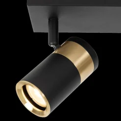 Ygo Plafondspot GORIK 2Del. Zwart/Goud| Spots