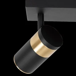 Ygo Plafondspot GORIK 3Del. Zwart/Goud| Spots