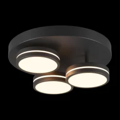 Ygo Plafonnier FRANKLIN 3Del. Rond Zwart| Plafonniers