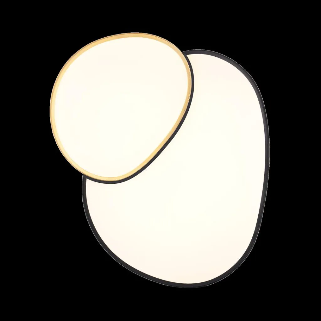 Ygo Plafonnier RISE XL Met. Mat Zwart/Goud| Plafonniers