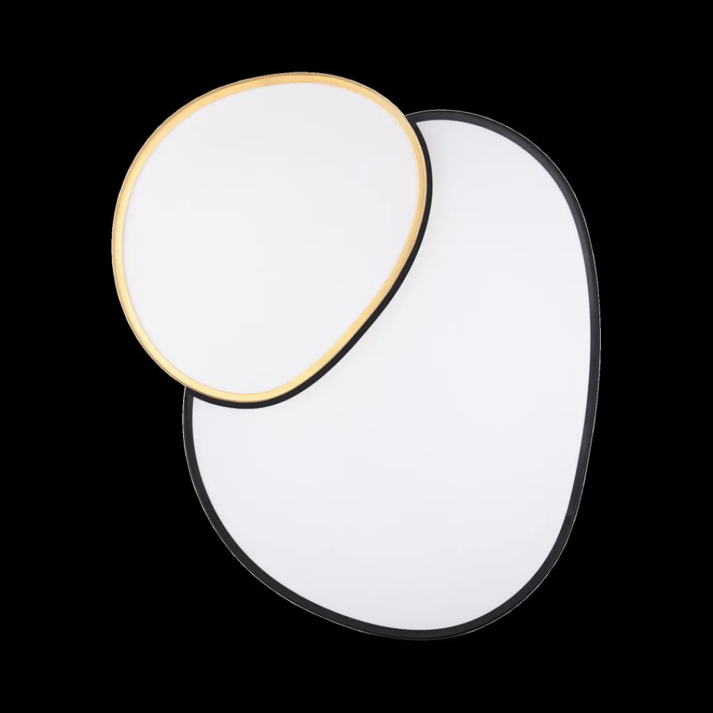 Ygo Plafonnier RISE XL Met. Mat Zwart/Goud| Plafonniers