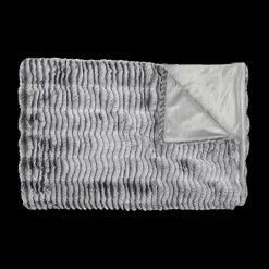 Ygo Plaid ABBIA Faux Fur Grijs| Sierkussens & Plaids
