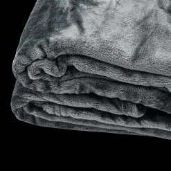 Ygo Plaid MICROF. G.Luxe 150 Antraciet| Sierkussens & Plaids