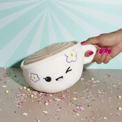 Ygo Pluche KAWAII Koffietas Wit/Beige| Decoratieve Accessoires|Accessoires