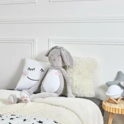 Ygo Pluche RABBIT XXL Konijn Grijs| Decoratieve Accessoires