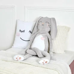 Ygo Pluche RABBIT XXL Konijn Grijs| Decoratieve Accessoires
