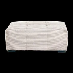 Ygo Poef LORETO Rib Beige 119x100| Poufen & Voetenbanken