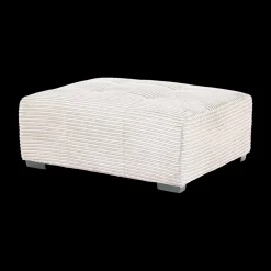 Ygo Poef LORETO Rib Beige 119x100| Poufen & Voetenbanken