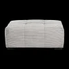 Ygo Poef LORETO Rib Lichtgrijs 119x100| Poufen & Voetenbanken