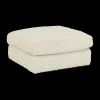 Ygo Poef PROSPERO Rib Ecru 105x105| Poufen & Voetenbanken