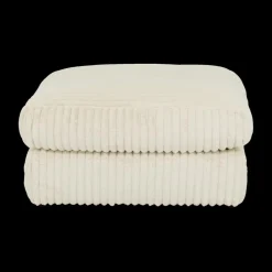 Ygo Poef PROSPERO Rib Ecru 105x105| Poufen & Voetenbanken