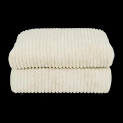 Ygo Poef PROSPERO Rib Ecru 105x105| Poufen & Voetenbanken