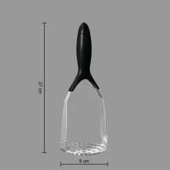 Ygo Pureestamper PUREE Plooi Inox Zwart| Kookaccessoires|Bakaccessoires