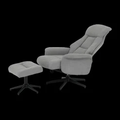 Ygo Relax MENNO met poef B77 Grijs| Relaxen