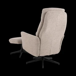 Ygo Relaxfauteuil HALDOR met Poef Monza Beige| Relaxen