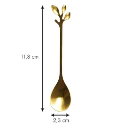 Ygo S/4 Koffielepel FEUILLI Rvs Goud| Bestek