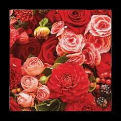 Ygo S/20 Serviet BOUQUET Rood| Tafellinnen & -Textiel