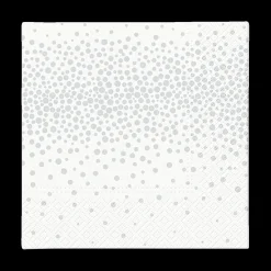 Ygo S/20 Serviet CONFETTI Wit/Zilver| Tafellinnen & -Textiel