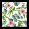 Ygo S/20 Serviet FLEUR EUCALYPTUS Groen/Roze| Tafellinnen & -Textiel