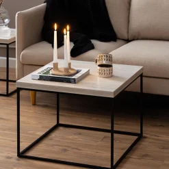 Ygo Salontafel AGNES Travertijnlook 60x45| Salontafels & Bijzettafels