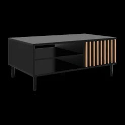 Ygo Salontafel ERNESTO 2xNIS-D B 110 Artisan Eik/Zwart| Salontafels & Bijzettafels