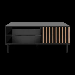 Ygo Salontafel ERNESTO 2xNIS-D B 110 Artisan Eik/Zwart| Salontafels & Bijzettafels
