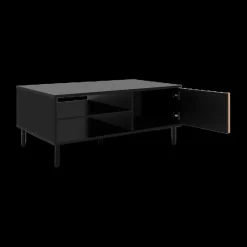 Ygo Salontafel ERNESTO 2xNIS-D B 110 Artisan Eik/Zwart| Salontafels & Bijzettafels