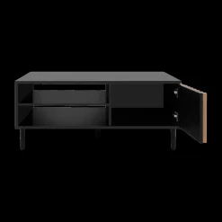 Ygo Salontafel ERNESTO 2xNIS-D B 110 Artisan Eik/Zwart| Salontafels & Bijzettafels