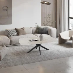 Ygo Salontafel HERMES Steenlook Beige 130x70| Salontafels & Bijzettafels