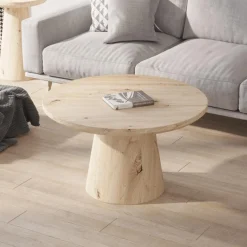 Ygo Salontafel LELIE Ø80 Kolompoot Oude Eik| Salontafels & Bijzettafels