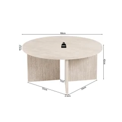 Ygo Salontafel MAERIS Ø90 Decor Travertin| Salontafels & Bijzettafels