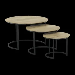 Ygo Salontafel MAXTON 3Del. Natur| Salontafels & Bijzettafels