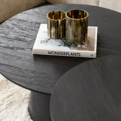 Ygo Salontafel NATHAN Ø60 Decor Donkerbruin| Salontafels & Bijzettafels