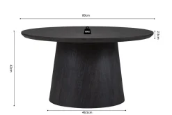 Ygo Salontafel NATHAN Ø80 Decor Donkerbruin| Salontafels & Bijzettafels