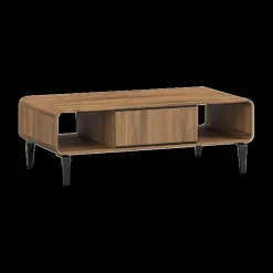 Ygo Salontafel NESTOR Walnoot/Zwart B135| Salontafels & Bijzettafels