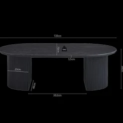 Ygo Salontafel PORTO Decor Donkerbruin 120x70| Salontafels & Bijzettafels