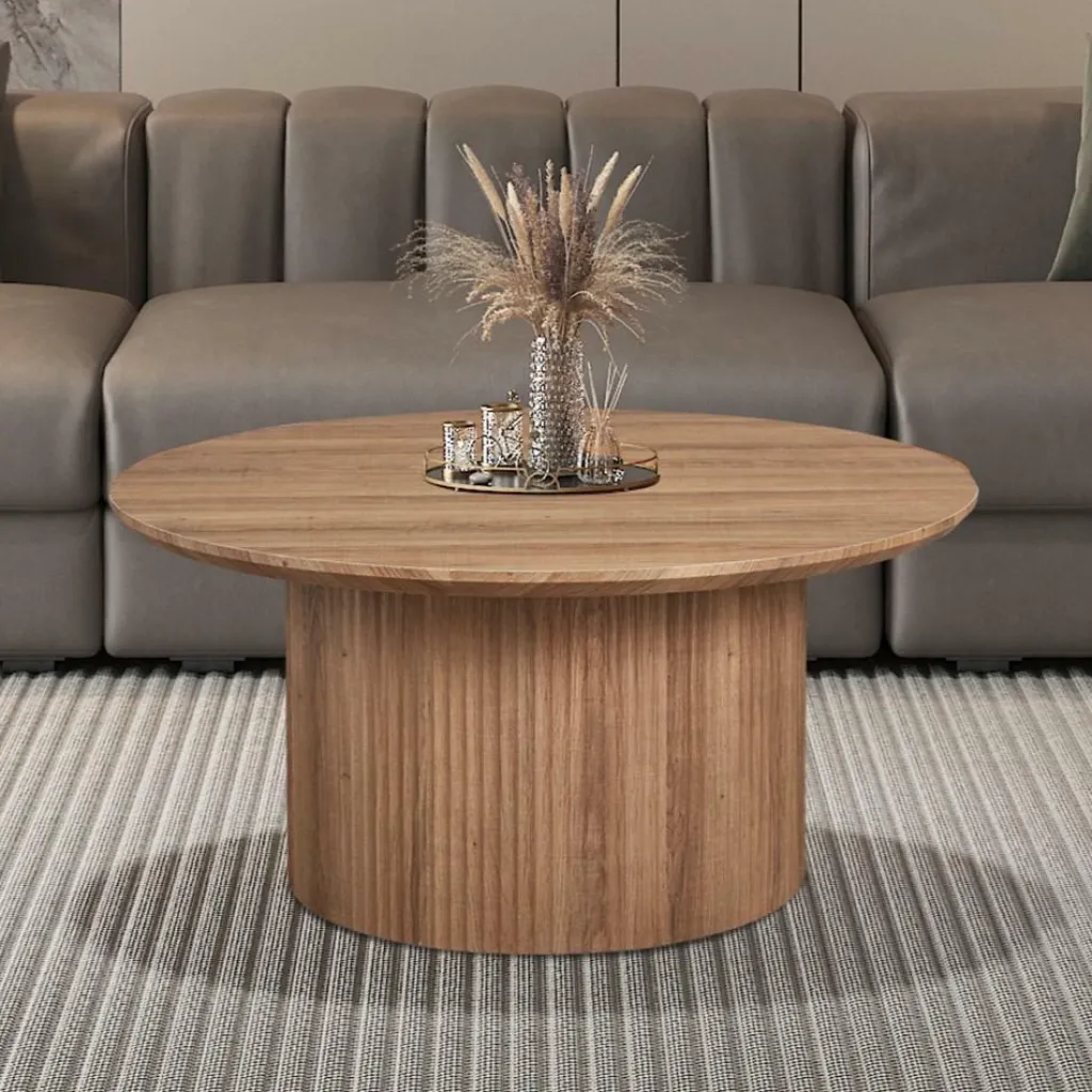 Ygo Salontafel PORTO Decor Oude Eik Ø80| Salontafels & Bijzettafels
