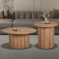 Ygo Salontafel PORTO Decor Oude Eik Ø80| Salontafels & Bijzettafels