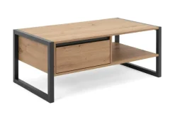 Ygo Salontafel ROCKY 100x55 Artisan Eik/Anthraciet| Salontafels & Bijzettafels