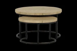 Ygo Salontafel Set van 2 CREEK Natur| Salontafels & Bijzettafels