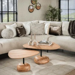 Ygo Salontafel Set van 2 FRESCO Driehoekig| Salontafels & Bijzettafels