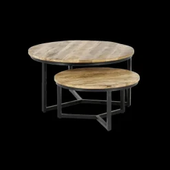 Ygo Salontafel Set van 2 LORE Mango| Salontafels & Bijzettafels