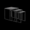Ygo Salontafel Set van 3 MARCO Keramiek Zwart/Mt Zwart| Salontafels & Bijzettafels