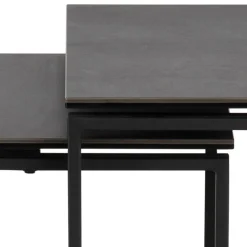 Ygo Salontafel Set van 3 MARCO Keramiek Zwart/Mt Zwart| Salontafels & Bijzettafels