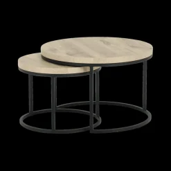 Ygo Salontafel Set van 2 SIGNA Canyon Oak| Salontafels & Bijzettafels