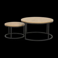 Ygo Salontafel Set van 2 VICARI Wild Oak| Salontafels & Bijzettafels