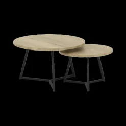 Ygo Salontafel Set van 2 ZYAN Natuur| Salontafels & Bijzettafels